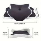 Dimensions de l’oreiller double hauteur : 60 × 40 cm, hauteurs 8 et 12,2 cm