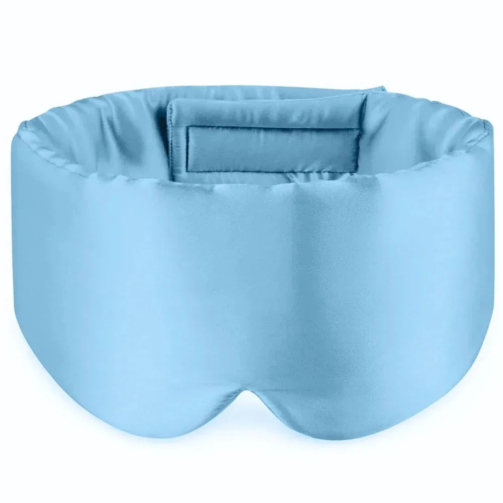 Masque de nuit satiné bleu ciel